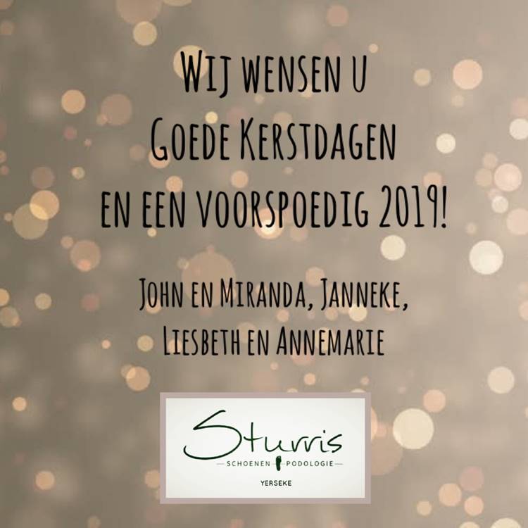 Wij wensen u goede Kerstdagen en een voorspoedig 2019