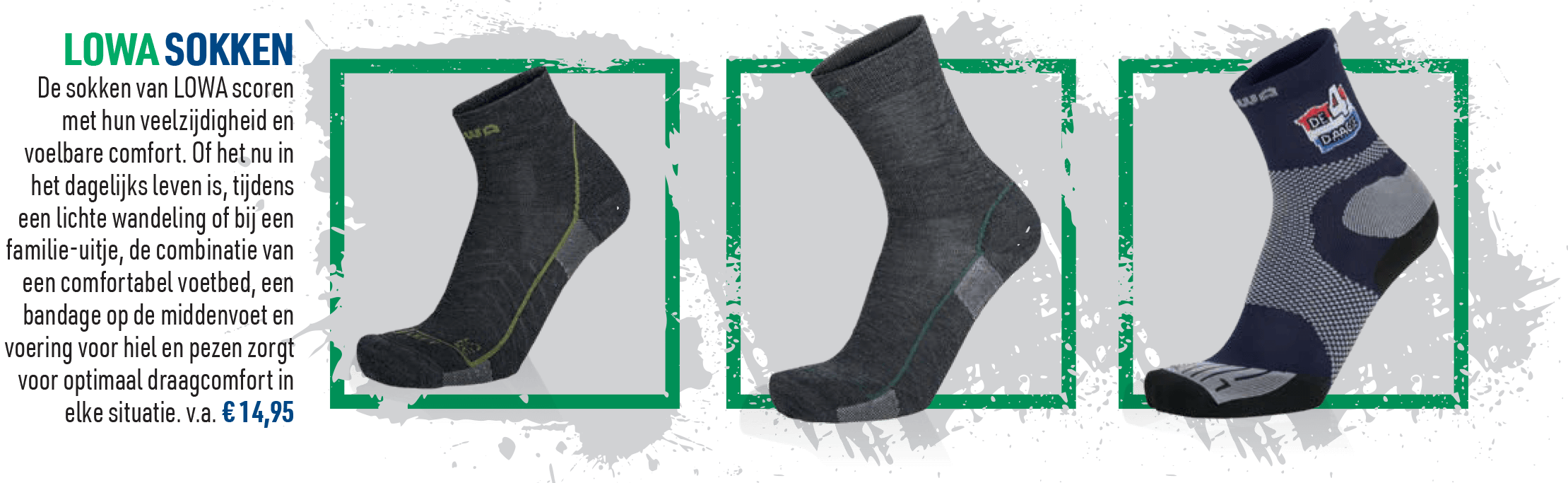 Lowa wandelsokken bij Sturris Schoenen
